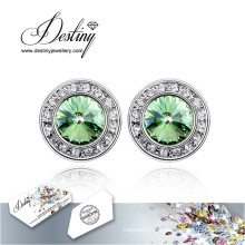 Destin bijoux cristaux de Swarovski boucles d’oreilles nouvelles ronde boucles d’oreilles